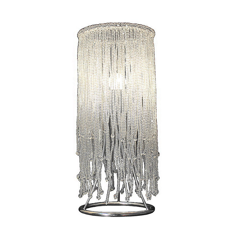 LAMPE DE LAMPE DE NEULTRE POSTMODERNE CRISTAL ÉCLAIRAGE DE TABLE DE CHAMBRE SEUX-BULBE EN CHROME