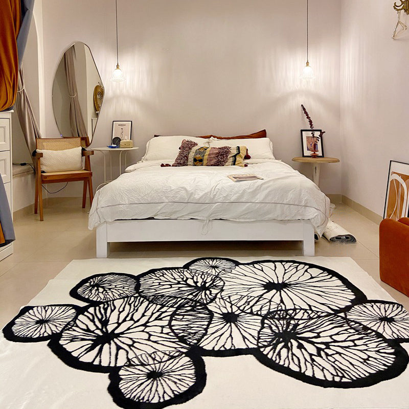 Multi-Colored Room Foot Rug Simplicity Animal Skin Print Rug Polypropylene Stain Resistant Non-Slip Backing Washable Carpet