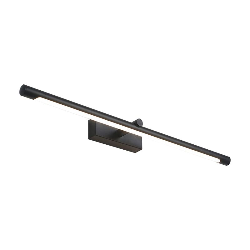 LIGHTINA VANITÀ TUBE MODERE METALE METALE BIANCA/NERA PERCHIALE DELLA VANITÀ DELLA VANITÀ DELLA LUCE BIANCA/CALDA/NATURA, LUMINATA 18 "/22"/26 "