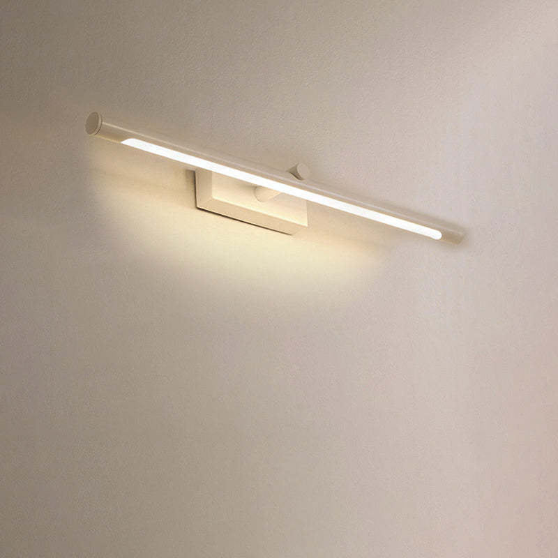 Tube Vanity Lighting Modern Metal White/Black Led Vanity Wall Sconce in White/Warm/Natural Light, 18"/22"/26" Wide