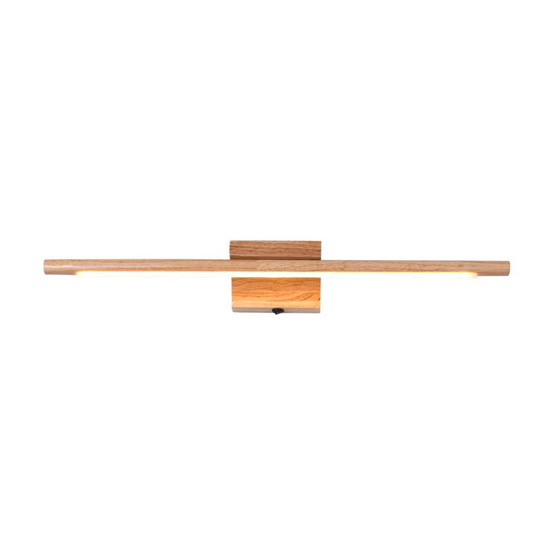 Lámpara de matriz de madera delgada lámpara modernista led beige pared lámpara montada en la luz blanca/cálida