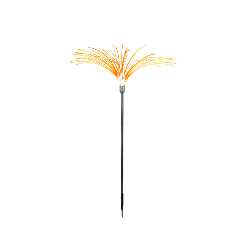 5 Pcs Reed Shaped LED Lawn Light Decorative Optical Fiber Garden Landscape Lighting in Black