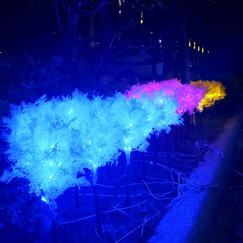 Rime Tree Shaped Courtyard LED Lawn Lighting Plastic Artistic Landscape Light, 10 Pcs