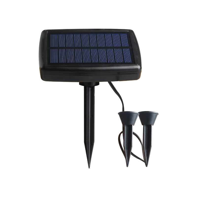 5 Pcs Pin Shaped Solar Ground Light Minimalism Courtyard LED Stake Lighting in Black