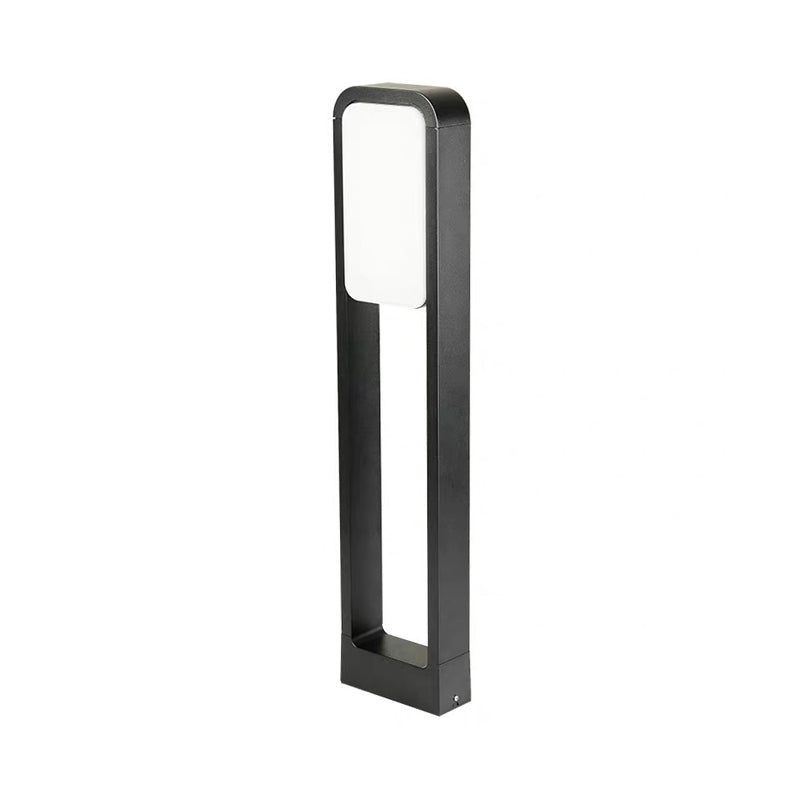 Rectangular Shape Path Lighting Minimalism Acrylic Courtyard LED Lawn Lighting in Black