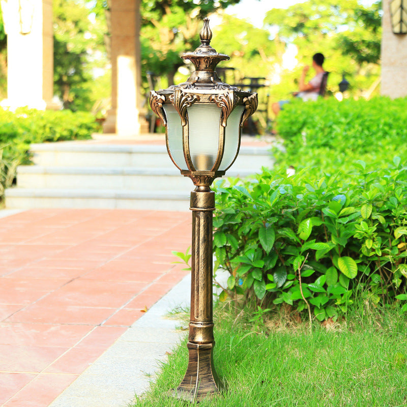 Prismatic Glass Bell Shade Path Lighting Traditional 1-Light Pathway Landscape Light