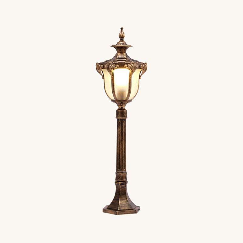 Prismatic Glass Bell Shade Path Lighting Traditional 1-Light Pathway Landscape Light