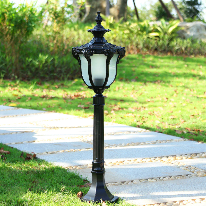 Prismatic Glass Bell Shade Path Lighting Traditional 1-Light Pathway Landscape Light