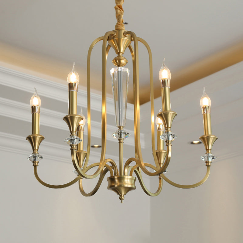 Lampada candele in stile coloniale Lumo Lampada a sospensione del soffitto metallico per soggiorno