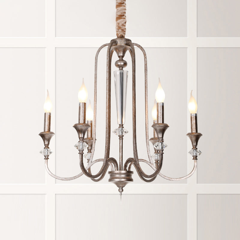 Lampada candele in stile coloniale Lumo Lampada a sospensione del soffitto metallico per soggiorno