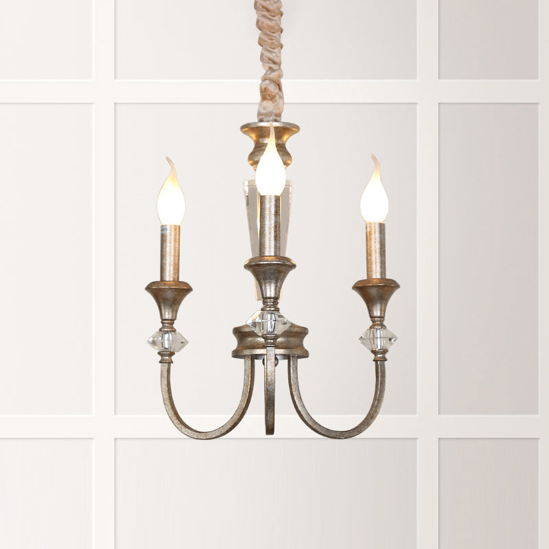Lampada candele in stile coloniale Lumo Lampada a sospensione del soffitto metallico per soggiorno