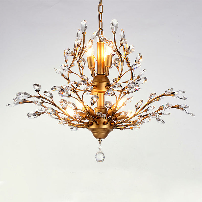 Sala de estar en forma de rama Ligera de lámpara de lámpara de cristal de lámpara de cristal
