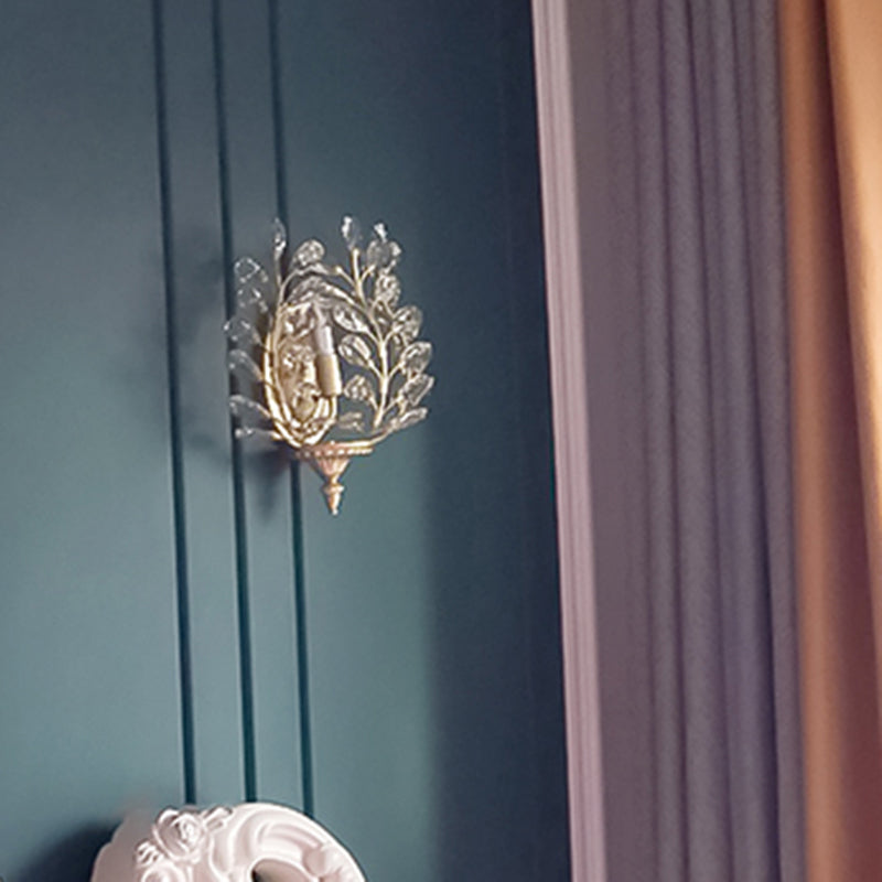 Cramerie de lampe murale en forme de branche en crist