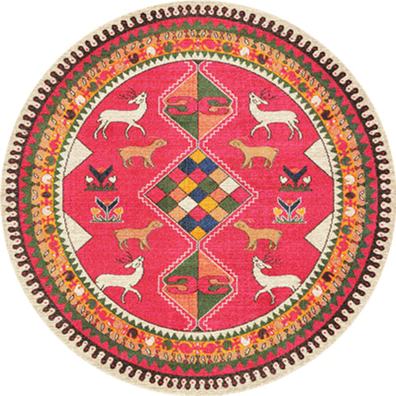 Multicolor tribale print Trug Polyester Boheems Boheemse vlekbestendige machine Wasbaar Non-slip Tapijt voor slaapkamer