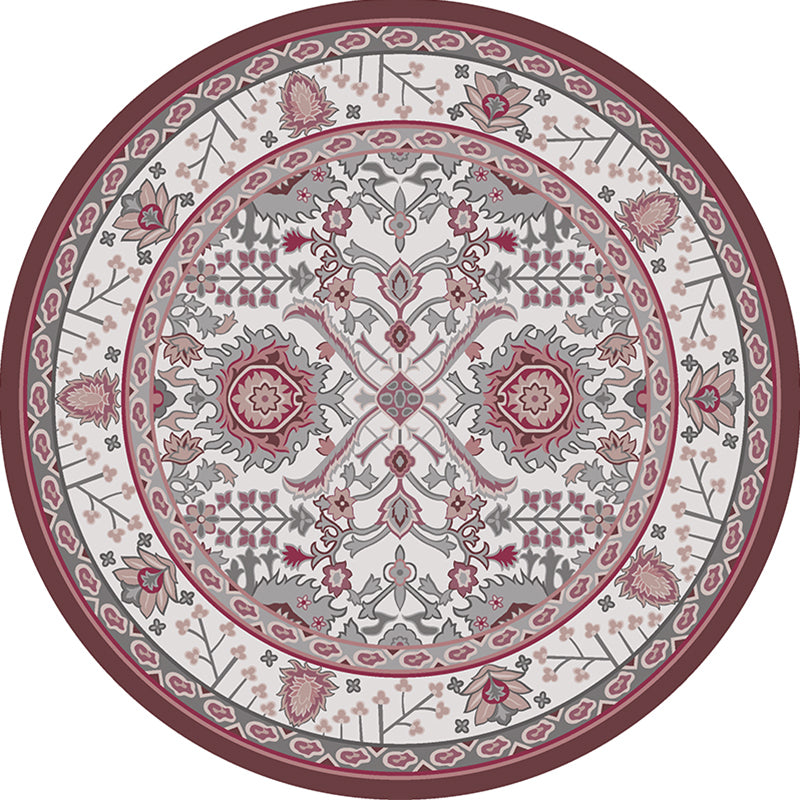 Tapis à imprimé tribal multicolore Polyester bohème carpet teinture résistante à la machine lavable sans glissement pour chambre à coucher