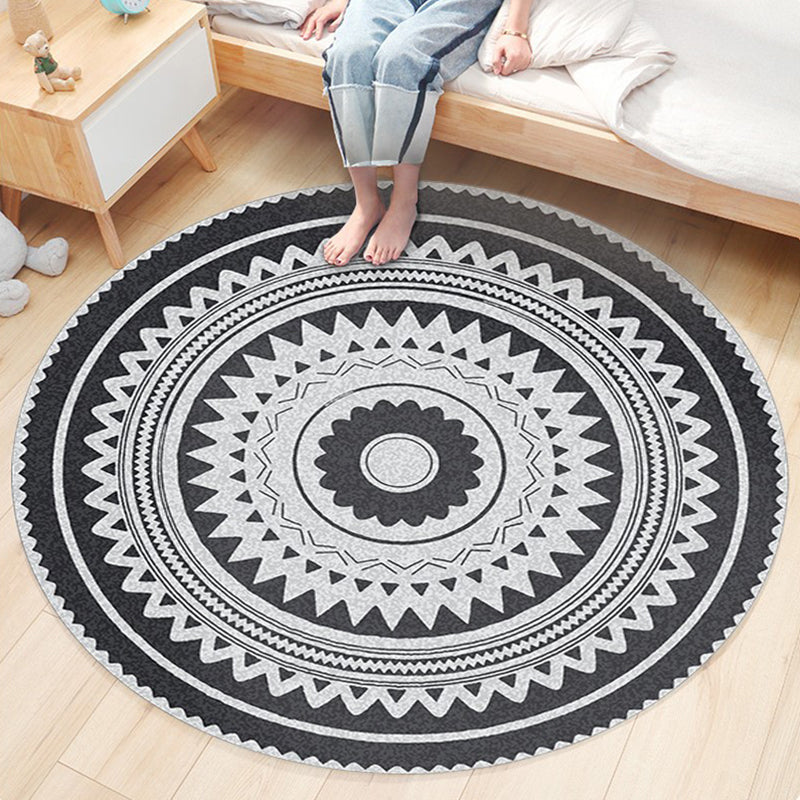 Nostalgisch traditioneel vloerkleed multi-gekleurde bloemen gedrukt tapijt Anti-slip achterste huisdiervriendelijke machine wasbaar tapijt voor slaapkamer