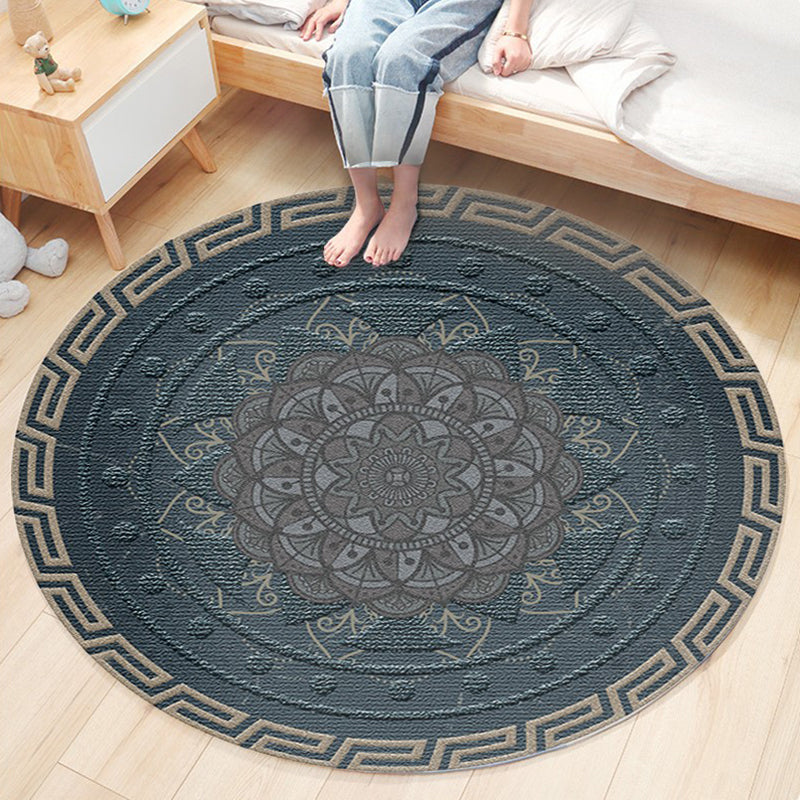 Nostalgisch traditioneel vloerkleed multi-gekleurde bloemen gedrukt tapijt Anti-slip achterste huisdiervriendelijke machine wasbaar tapijt voor slaapkamer