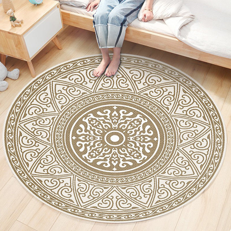 Nostalgisch traditioneel vloerkleed multi-gekleurde bloemen gedrukt tapijt Anti-slip achterste huisdiervriendelijke machine wasbaar tapijt voor slaapkamer