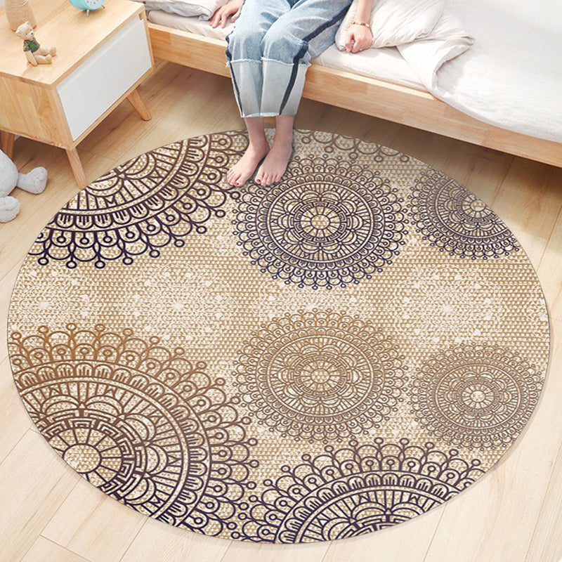Nostalgisch traditioneel vloerkleed multi-gekleurde bloemen gedrukt tapijt Anti-slip achterste huisdiervriendelijke machine wasbaar tapijt voor slaapkamer