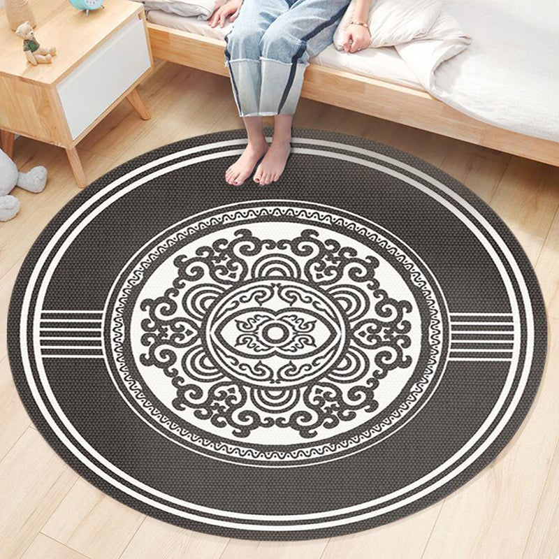 Nostalgisch traditioneel vloerkleed multi-gekleurde bloemen gedrukt tapijt Anti-slip achterste huisdiervriendelijke machine wasbaar tapijt voor slaapkamer