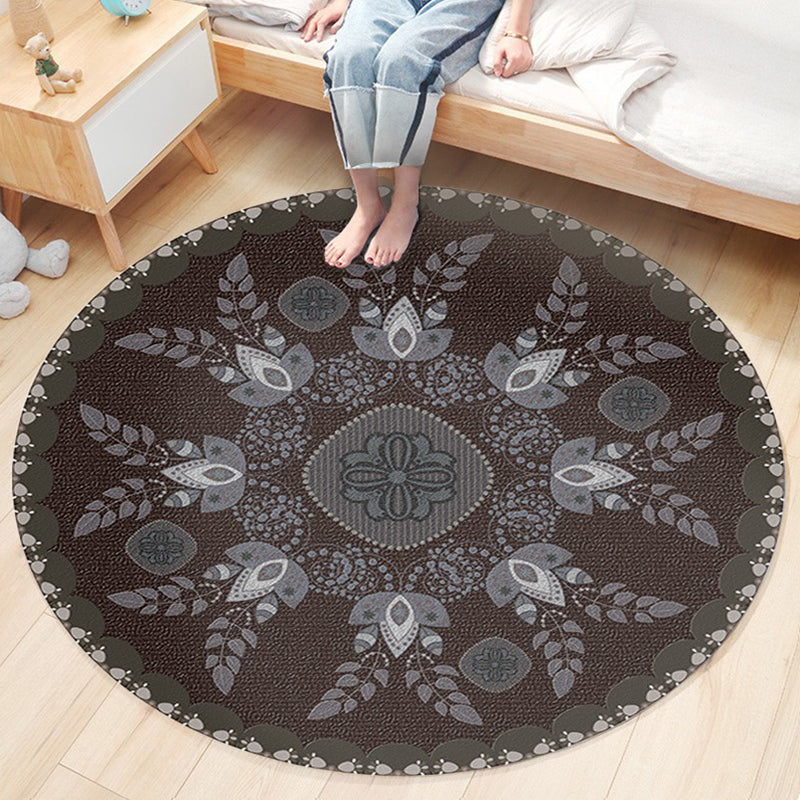 Nostalgisch traditioneel vloerkleed multi-gekleurde bloemen gedrukt tapijt Anti-slip achterste huisdiervriendelijke machine wasbaar tapijt voor slaapkamer