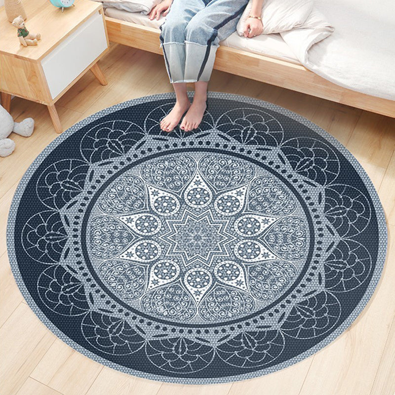 Nostalgisch traditioneel vloerkleed multi-gekleurde bloemen gedrukt tapijt Anti-slip achterste huisdiervriendelijke machine wasbaar tapijt voor slaapkamer
