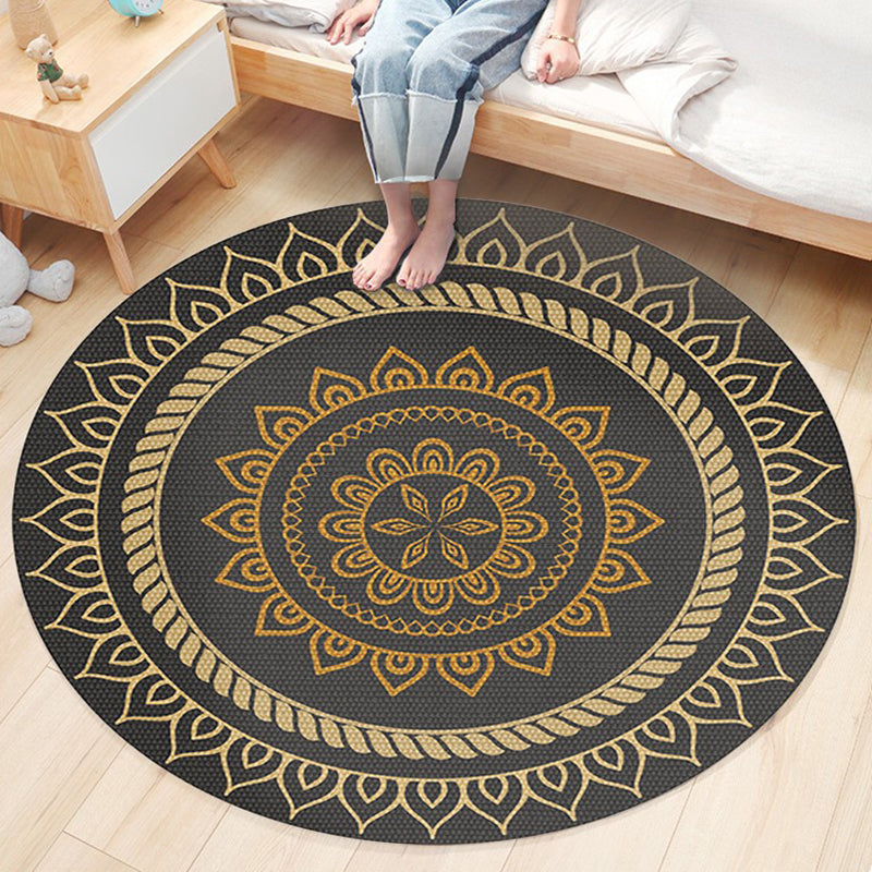 Nostalgisch traditioneel vloerkleed multi-gekleurde bloemen gedrukt tapijt Anti-slip achterste huisdiervriendelijke machine wasbaar tapijt voor slaapkamer