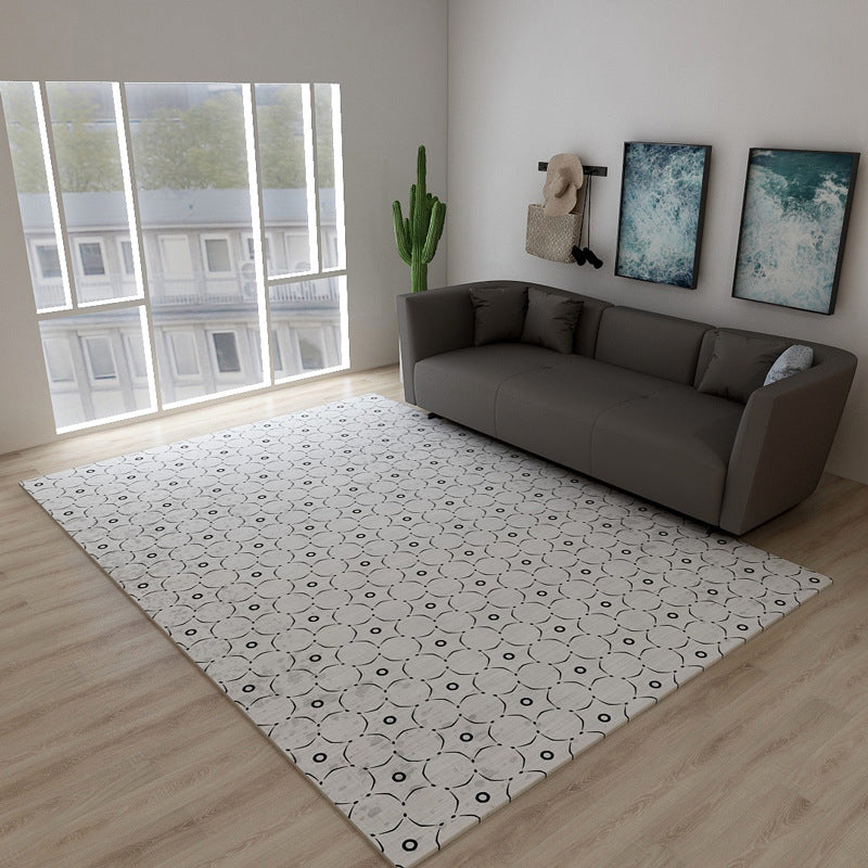 Classical Moroccan Rug Multicolor Seamless Tribal Pattern Rug Non-Slip Pet Friendly Machine Washable Rug for Home Decoration