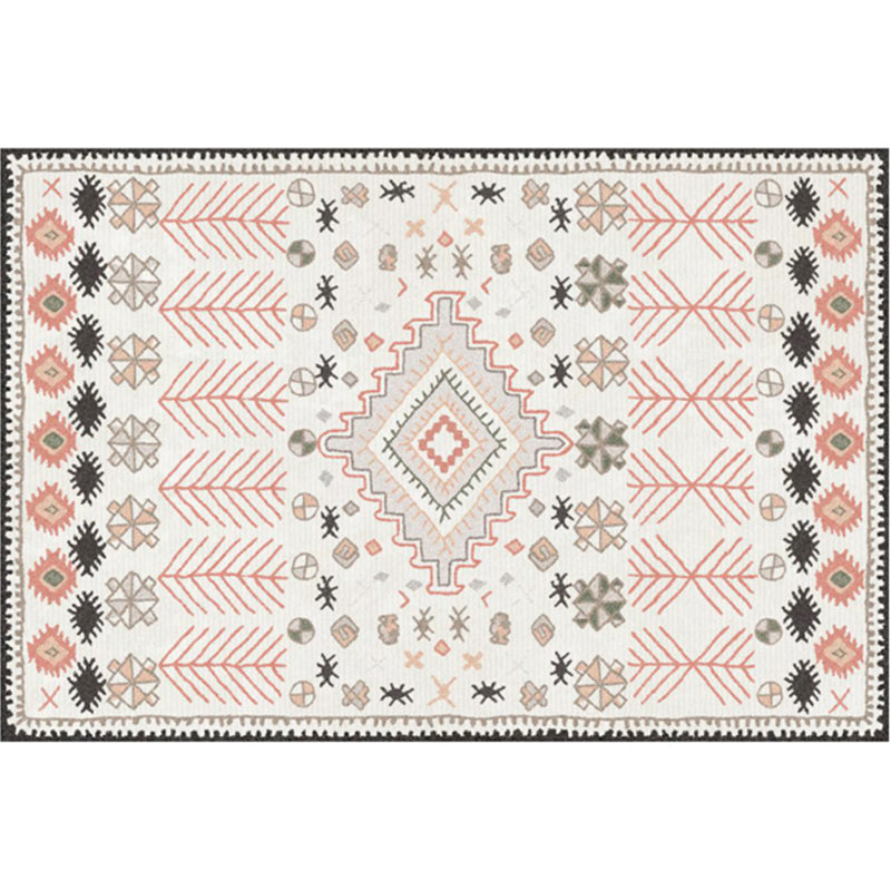 Multi Color Geometric Print Rug Synthetics Bohemia Carpet Stain Resistant Pet Friendly Non-Slip Backing Rug for Living Room