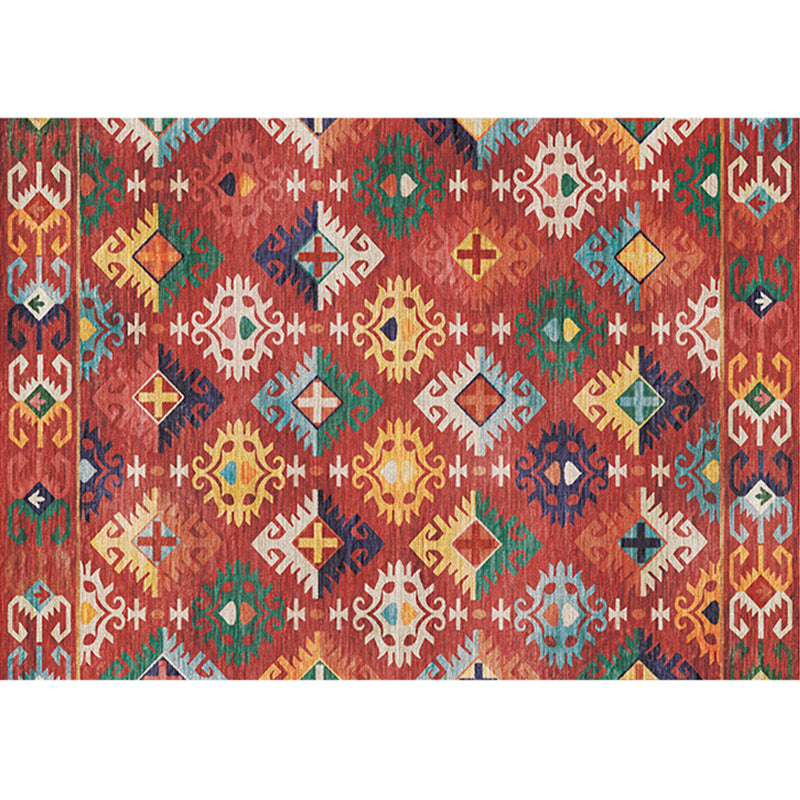Multi-kleuren geometrische print tapijt Synthetische Bohemie Bohemia Tapijt Stain Resistent Pet Friendly Non-Slip Backing Rug voor woonkamer