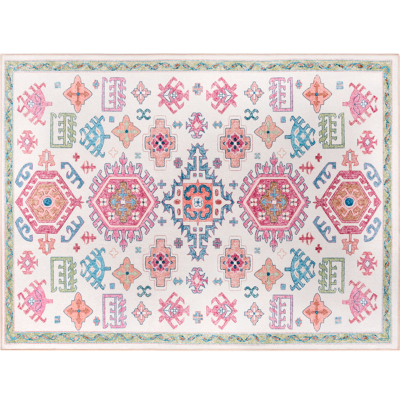 Multi-kleuren geometrische print tapijt Synthetische Bohemie Bohemia Tapijt Stain Resistent Pet Friendly Non-Slip Backing Rug voor woonkamer