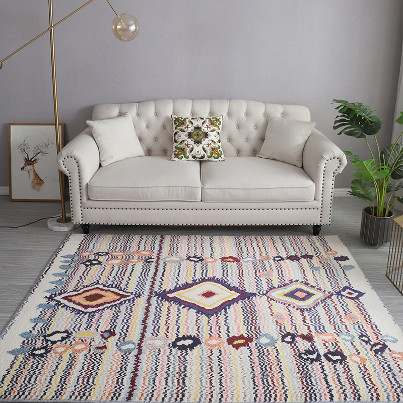 Bohemia Pattered Rug Multicolor polypropyleen Tapijt niet-slip achteruitgang Petvriendelijk wasbaar wasbaar tapijt voor zitkamer