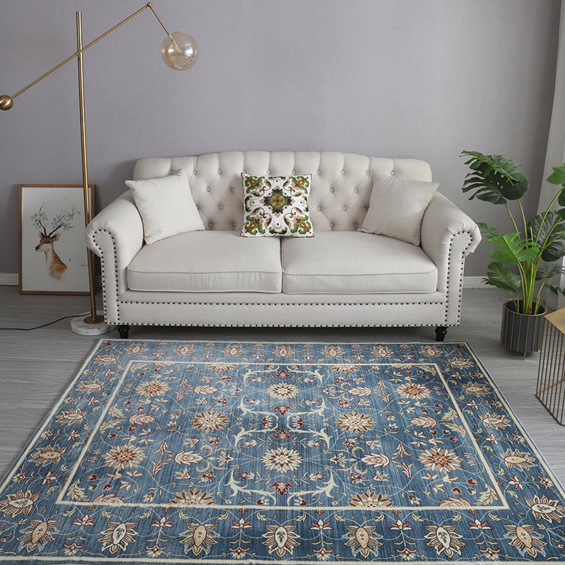 Bohemia Patterned Rug Multicolor Polypropylene Rug Non-Slip Backing Pet Friendly Washable Carpet for Sitting Room