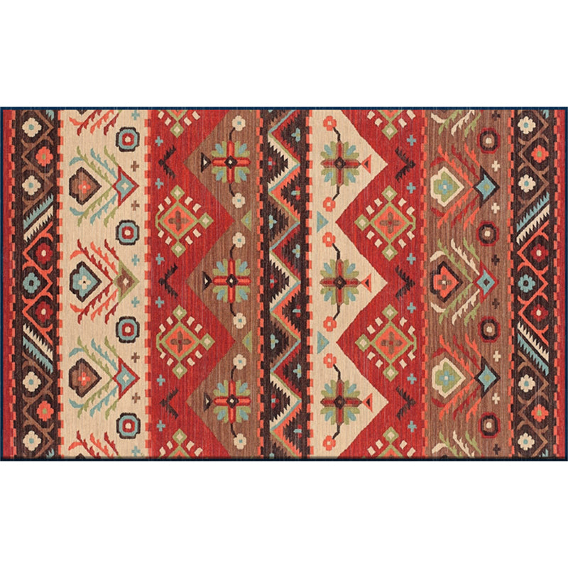 Chique geometrisch patroon tapijt multi-gekleurde boho-tapijt synthetica wasbaar niet-slip kleurbestendig kleed voor woonkamer