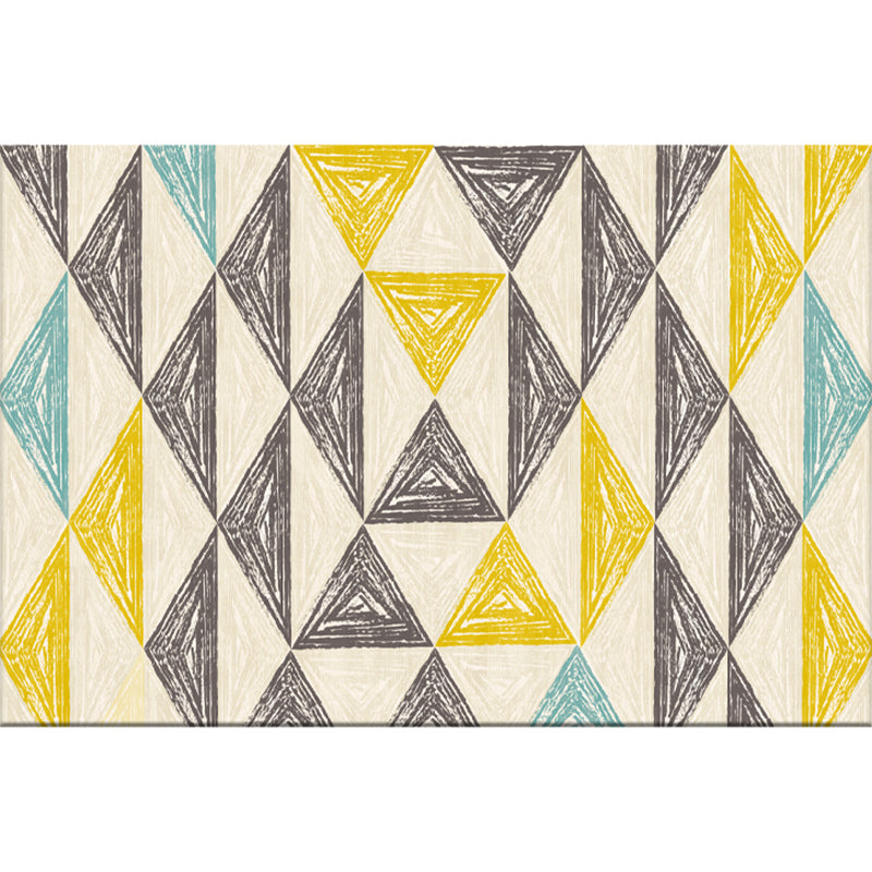 Chique geometrisch patroon tapijt multi-gekleurde boho-tapijt synthetica wasbaar niet-slip kleurbestendig kleed voor woonkamer