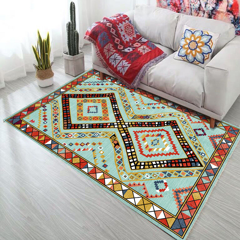 Tapis de géométrie audacieux Polypropylène Bohemia Carpet Pet Friendly Machine Washable Not Slip Rapier pour le salon