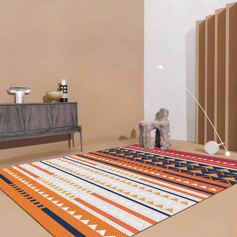 Rustikaler Stammes gemustertes Teppich Multi-farbiger Böhmen-Teppich Polyester Waschbarer nicht rutscher Backing Haustierfreundlicher Teppich für Zuhause