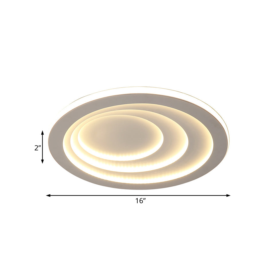 Acryl Ripples Flush Ceiling Light 16 "/19.5" /23.5 " Wide Modern Deckenbefestigung in Warm/Weißes Licht