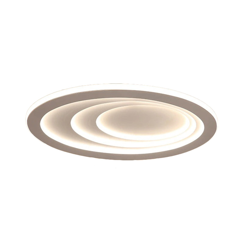 23.5"/29.5"/33.5" Wide Oval Living Room Ceiling Lamp Acrylic LED Modern Flush Mount in Warm/White Light