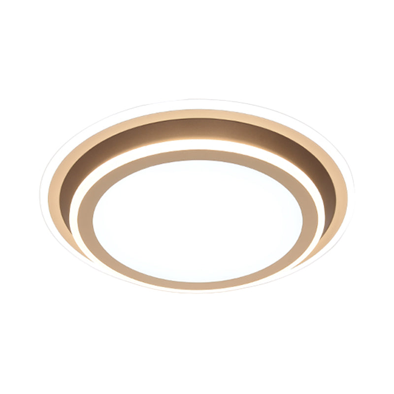 Multi-Layer Bedroom Flushmount Lighting Acrylic 19.5"/32" Wide Simple LED Flush Ceiling Light in Warm/White Light