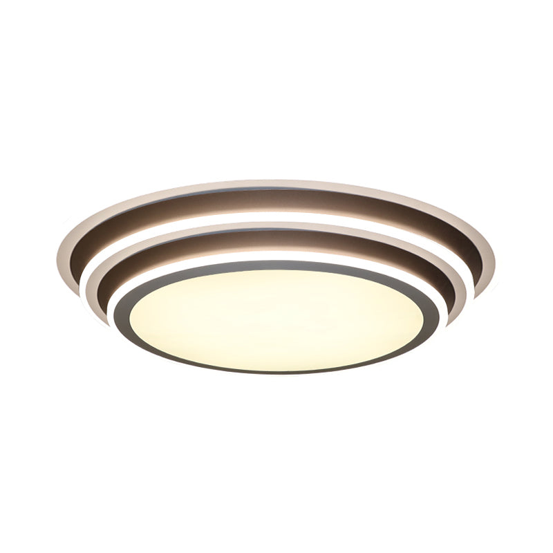 Multi-Layer Bedroom Flushmount Lighting Acrylic 19.5"/32" Wide Simple LED Flush Ceiling Light in Warm/White Light