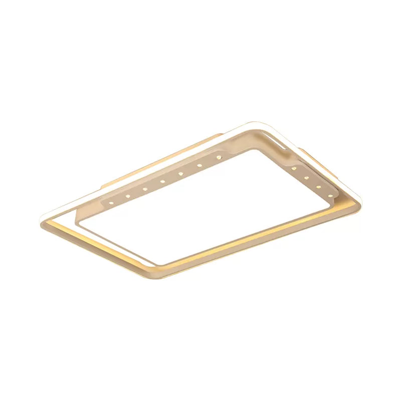 Schwarz/Weiß Rechteckige Deckenleuchte 16 "/19.5" /32.5 " Weitlich-Acryl-Wohnzimmer Flush Mount in Warm/Weißes Licht