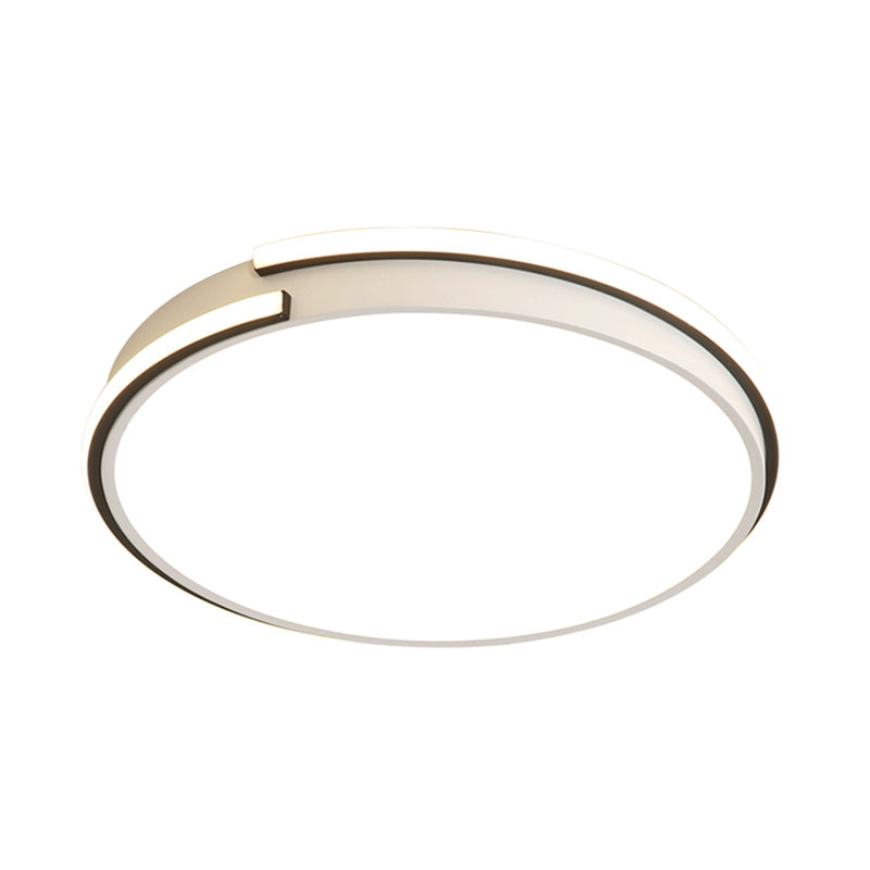 Round Bedroom Flushmount Light Acrylic 16"/19.5" Dia LED Minimalist Ceiling Flush Mount in Warm/White Light