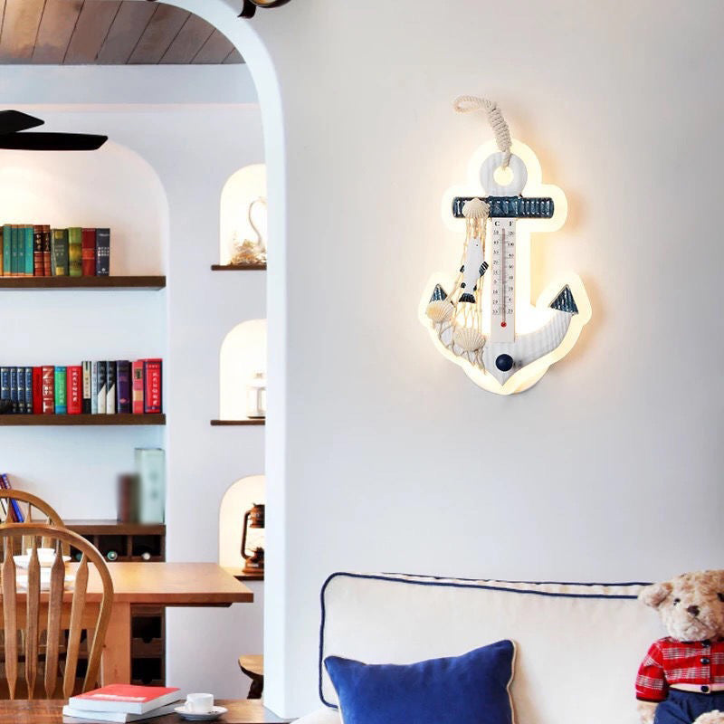 Monte a parete ombreggiata Light Kids Kids Acrilic Accasionismo Apparecchiatura da parete LED in bianco