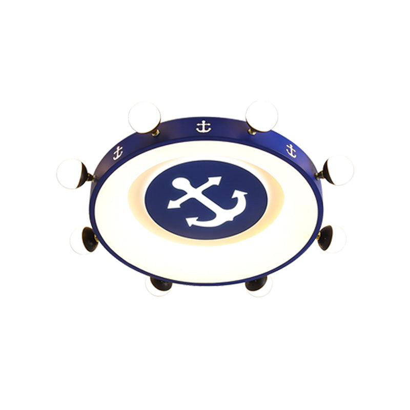 Éclairage de plafond encastré moderne en acrylique à montage encastré à LED pour chambre d'enfant en forme de cercle