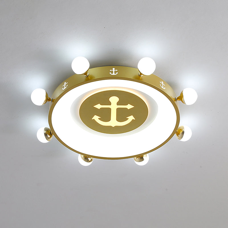 Éclairage de plafond encastré moderne en acrylique à montage encastré à LED pour chambre d'enfant en forme de cercle
