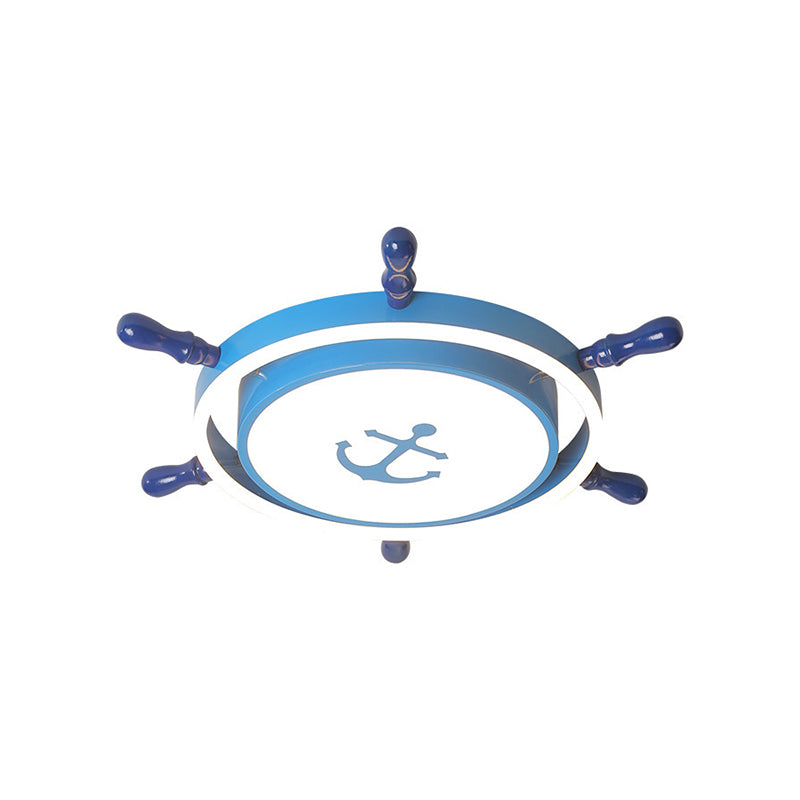 Rudder LED Flush Mount Lighting Kids Metallic Child Room Flush Mount Ceiling Light