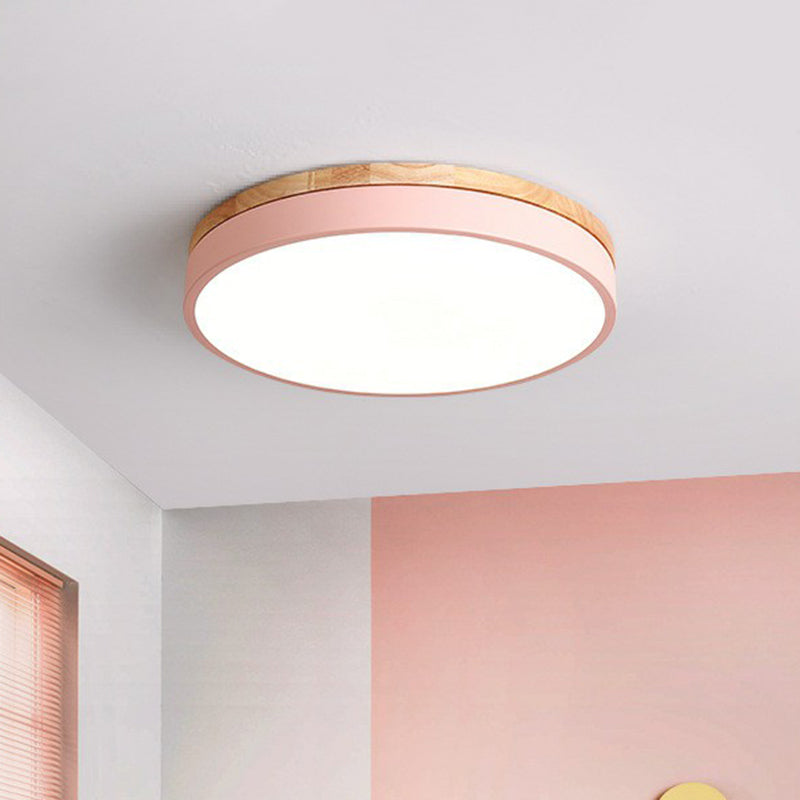 Circle Shaped Bedroom Flush Mount Lighting Acrylic Simplistic LED Flush Mount Fixture