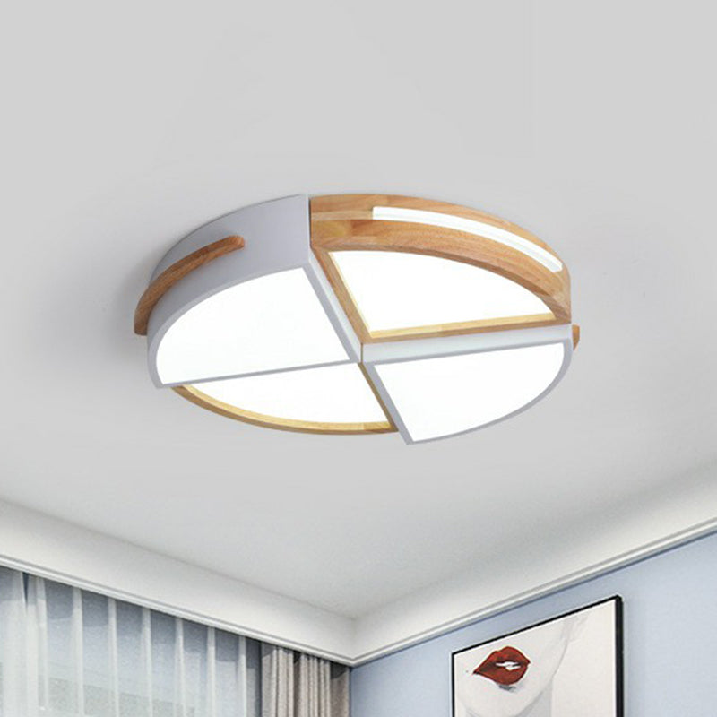 Acrilico Splicing Round Flush Light Macaron LED Flush Soffitto Light Fixture per Bedroom