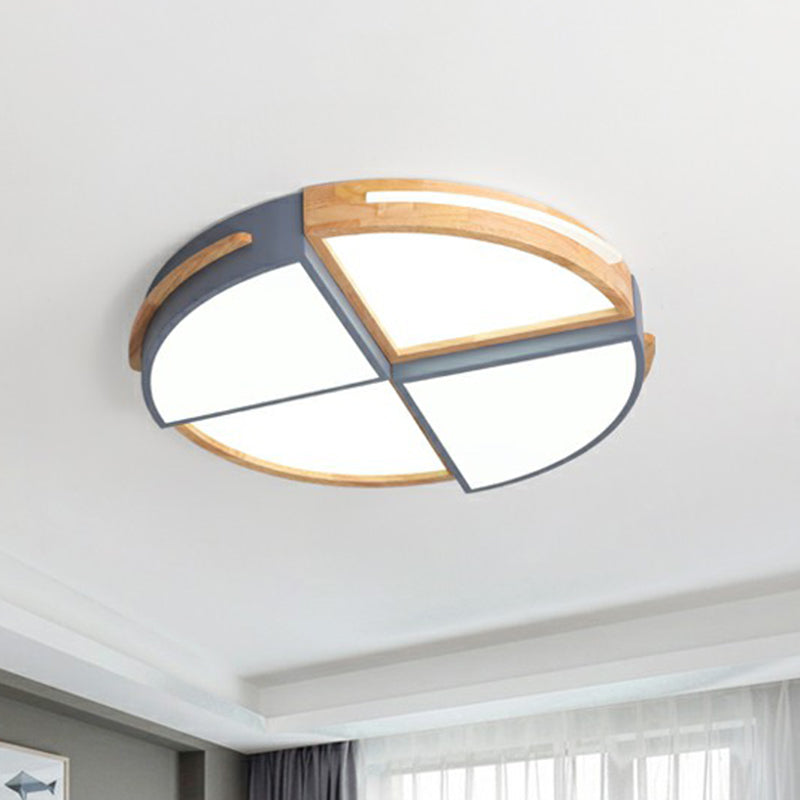 Acrilico Splicing Round Flush Light Macaron LED Flush Soffitto Light Fixture per Bedroom